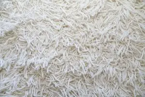 White fluffy carpet