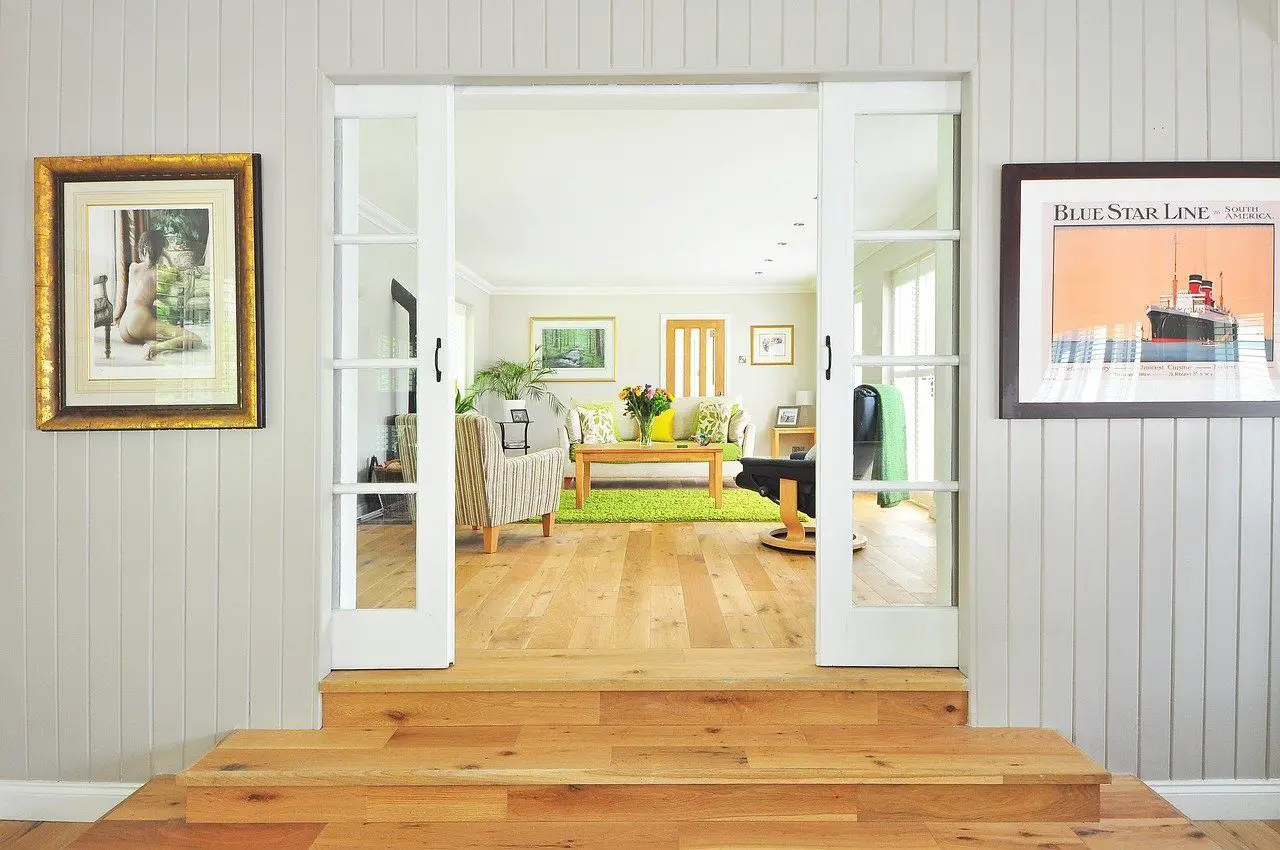 home interior with wooden floor