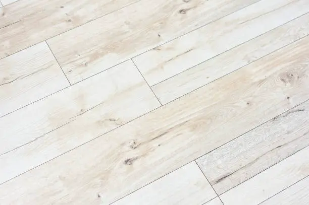 White laminate floor