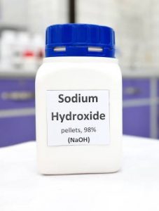 Sodium hydroxide bottle