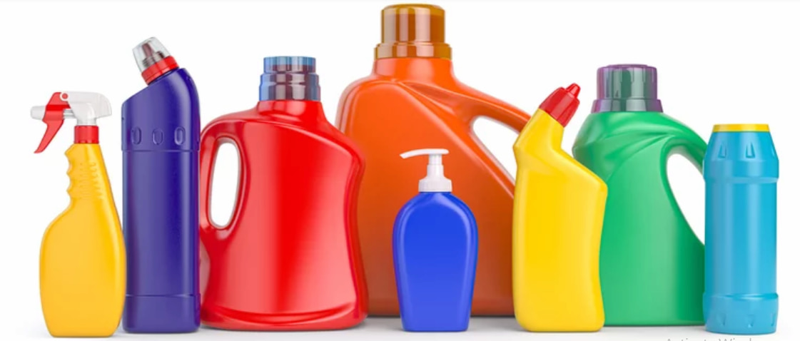 bottles of various polishing solutions