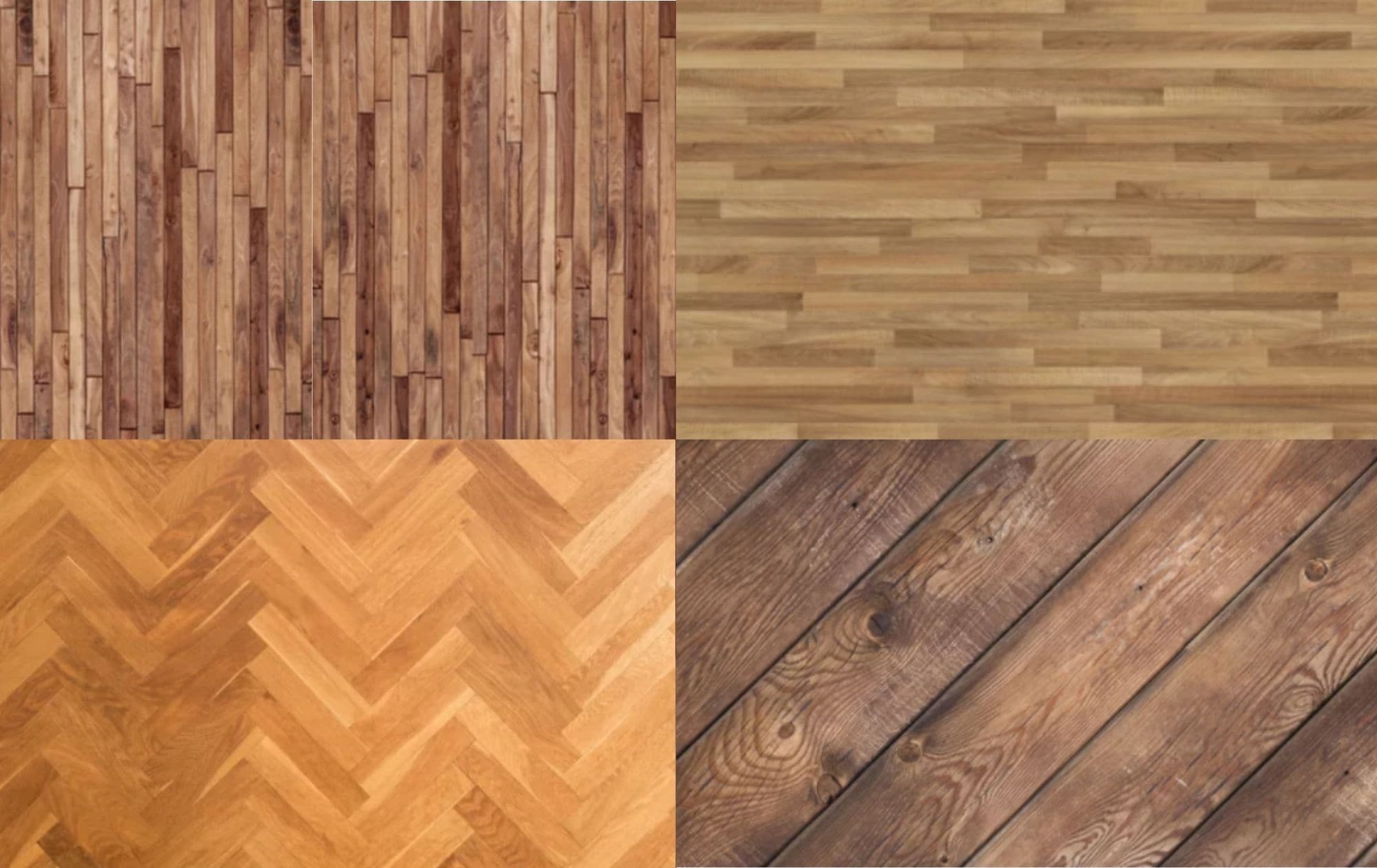 4 various wooden floor types