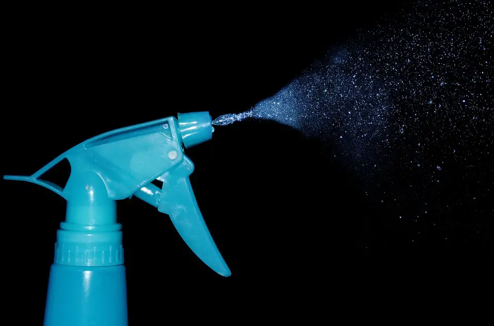 a blue sprayer